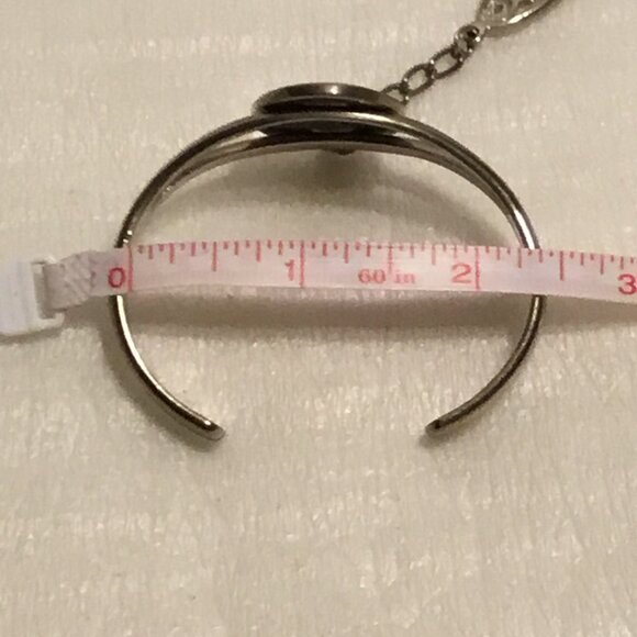 Vintage unicorn slave bracelet w/ ring and inlaid turquoise - Picture 12 of 14